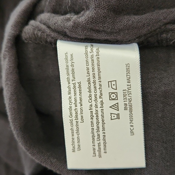 Three Dots Double Gauze Flutter Sleeve Top in Black Size XL MSRP $138 W-538 - Picture 9 of 9